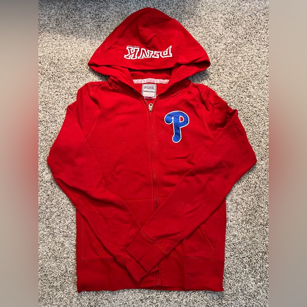 Victoria’s Secret PINK x MLB Philadelphia Phillies Zip Hoodie – Size S
